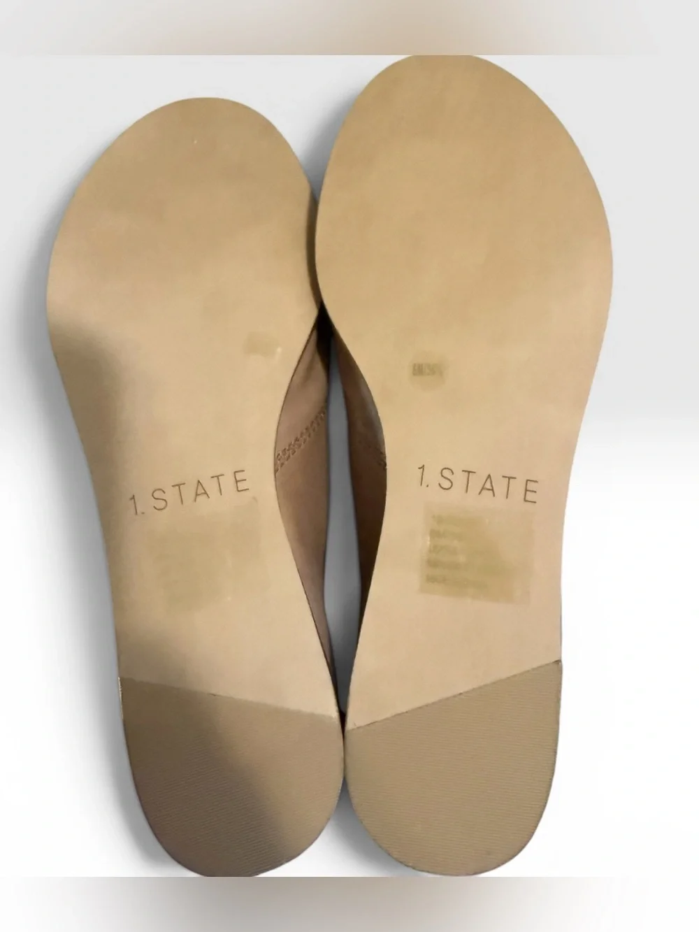 1. State Women's Nude/Tan Leather Open-Toe Sandals
